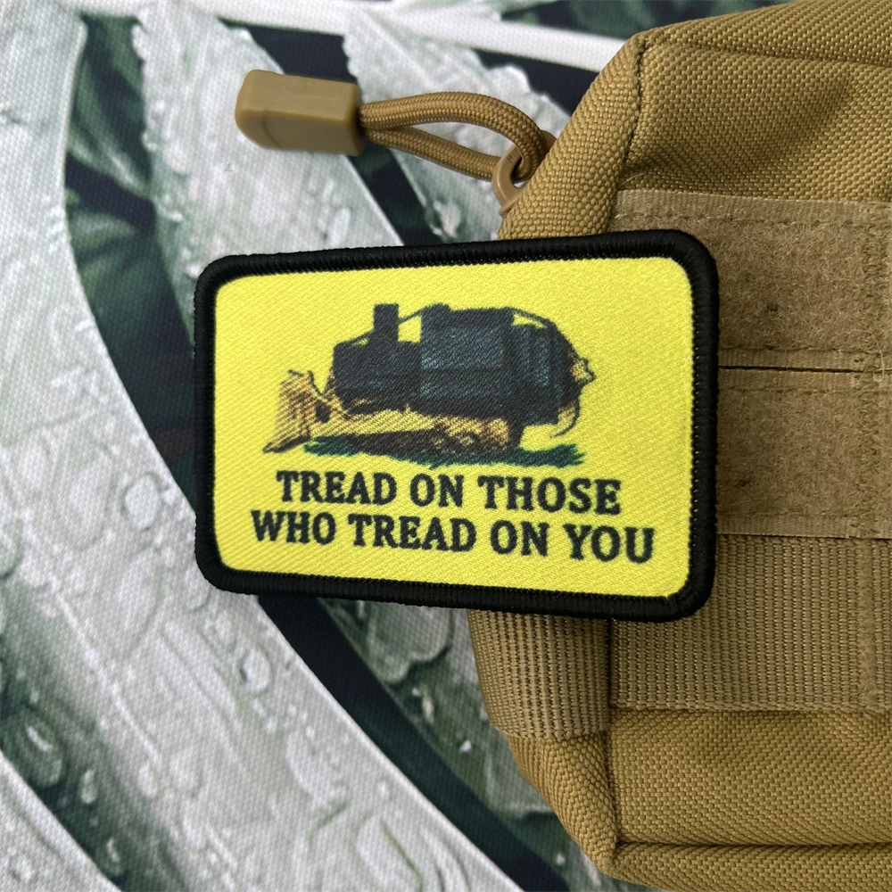 Don't Touch My Trash Raccoon Gadsden moral Badge Killdozer Tread on the Who Tread on You, parches impresos, pegatinas tácticas - imagen 4