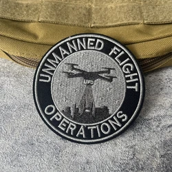 UFO Drone Funny Morale Badge Patch Alien Xfiles Military Tactical Armband Embroidered Clothing Backpack Accessories Stickers