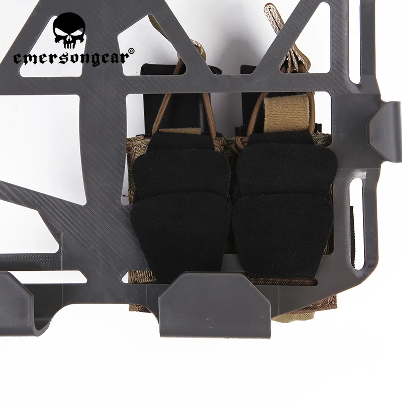 Emersongear-bolsa táctica para revista de doble pistola, bolsa Mag para chaleco de caza SS, portador de placa, soporte de tiro Airsoft, nailon deportivo - imagen 4