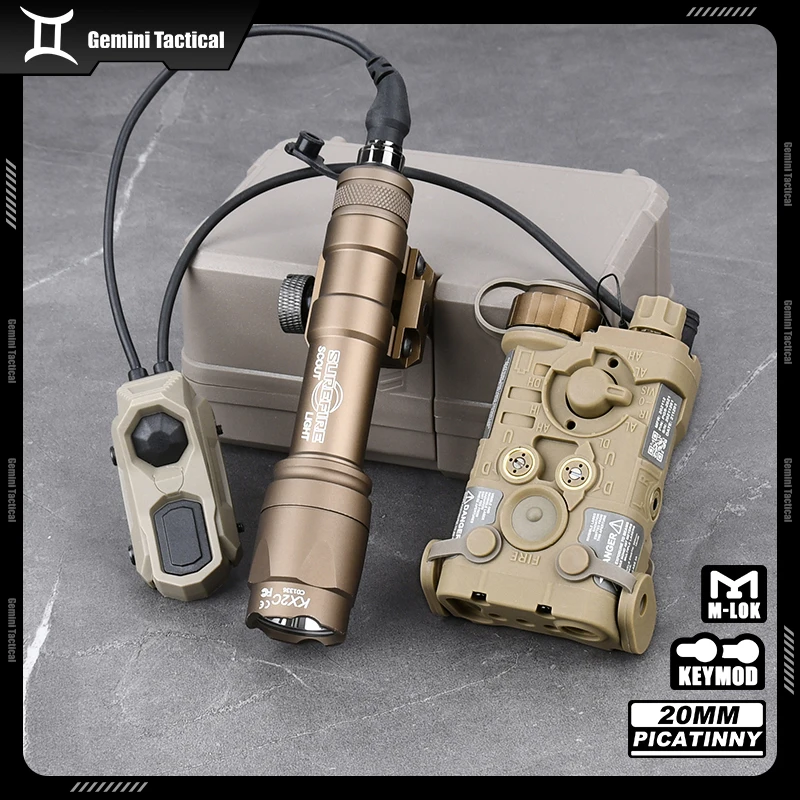 WADSN táctico NGAL rojo verde azul punto IR puntero láser Airsoft Surefir M600C linterna LED blanca con interruptor de Control Dual AXON - imagen 3