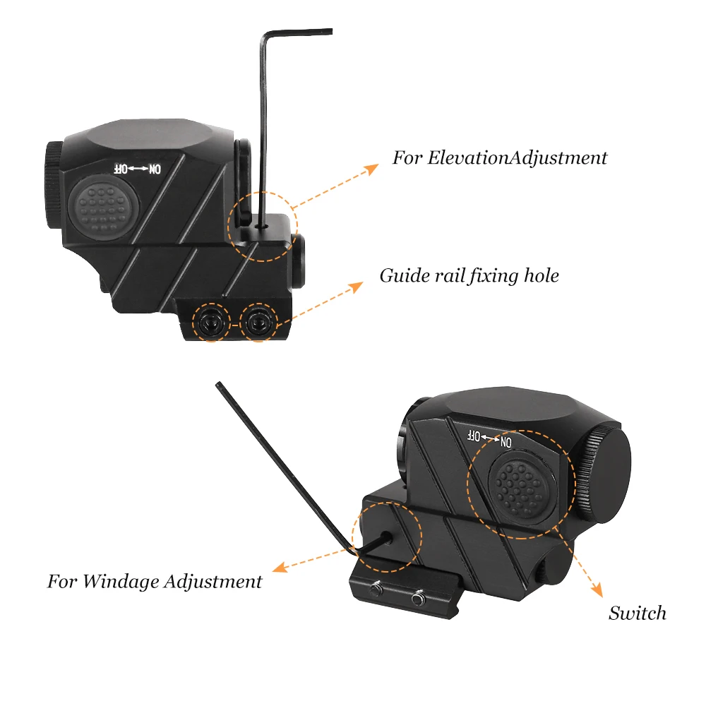 Mira láser para pistola, riel Picatinny láser Glock compacto, pistola Airsoft, mira láser verde para accesorios de tiro de caza - imagen 4