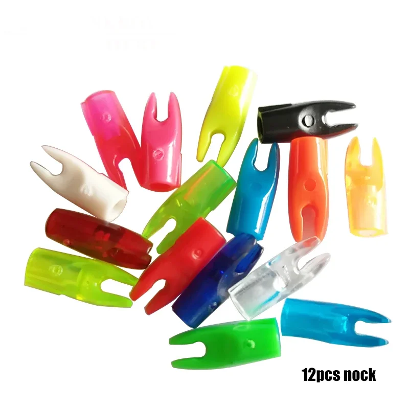50 Uds. De clavos de flecha de plástico para flechas de carbono, accesorios de movimiento de arco recurvo compuesto - imagen 5