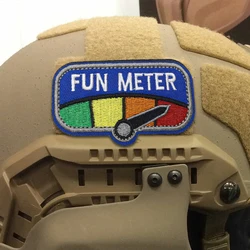 FUN METER Meme parche táctico MOLLE con cierre de gancho y bucle