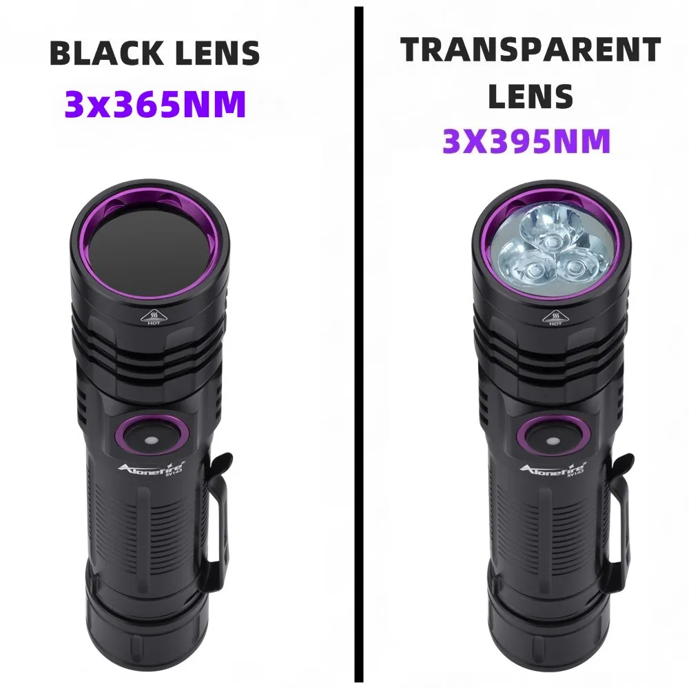 15W 365nm/395nm UV LED linterna de luz negra de alta potencia recargable por USB gato perro mascota mancha tiña mineral dinero escorpión antorcha de luz - imagen 3