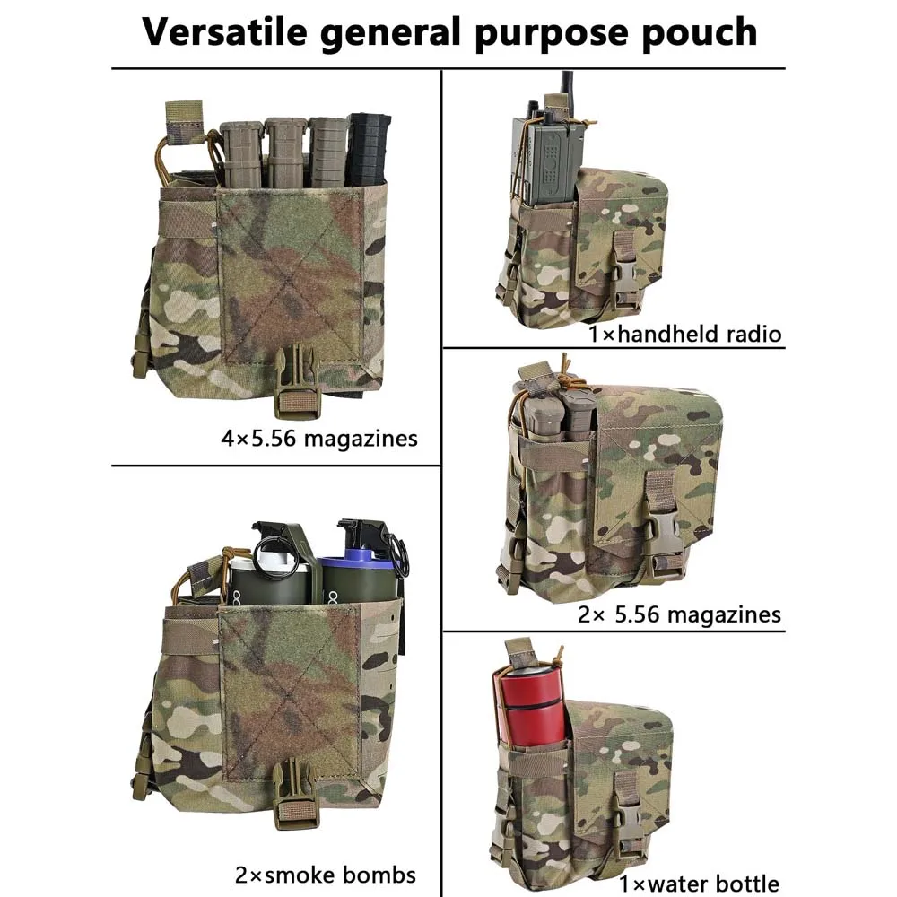 Bolsa táctica MOLLE Admin y bolsa de torniquete, bolsa versátil de uso General con bolsa TQ para chaleco Airsoft, cinturón de servicio - imagen 2
