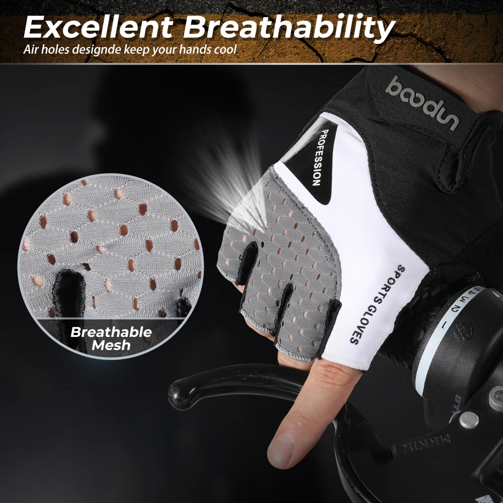 Guantes de medio dedo para ciclismo de verano, antigolpes, antideslizantes, tela de malla transpirable, deportes, bicicleta, pesca, MTB, bicicleta de carretera - imagen 5