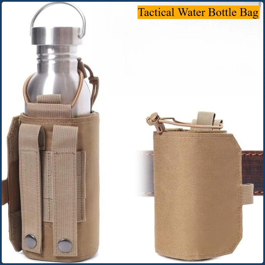 Riñonera táctica impermeable plegable para botella de agua