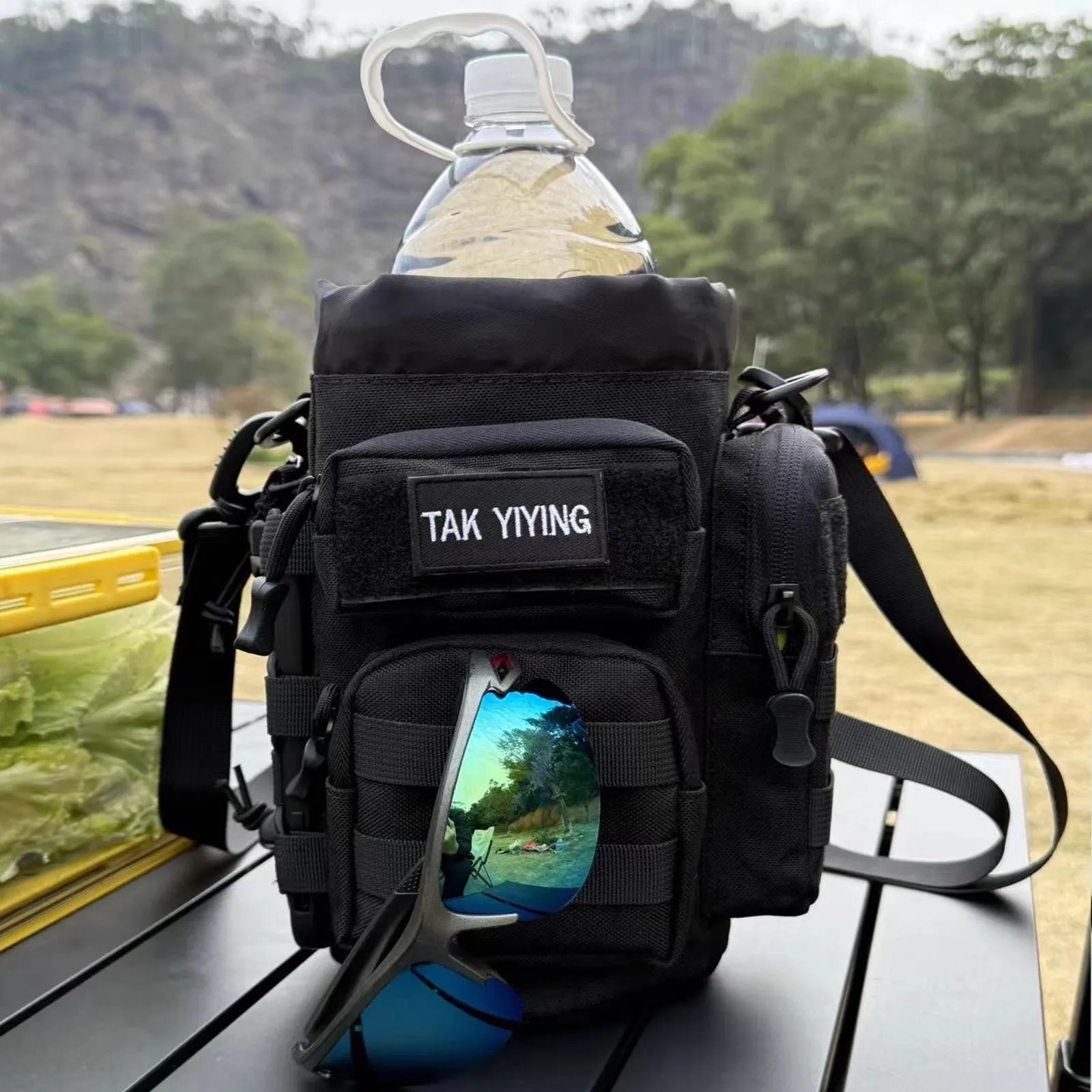 Soporte para botella de agua portátil multifuncional, bolsa para teléfono de gran capacidad, bolsa táctica para botella de agua, riñonera deportiva para exteriores