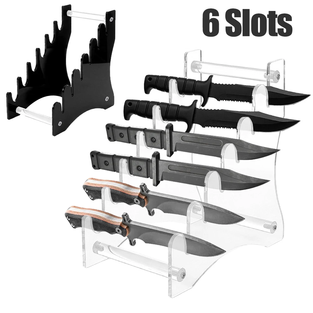 Soporte para cuchillos plegables acrílico transparente negro - imagen 4