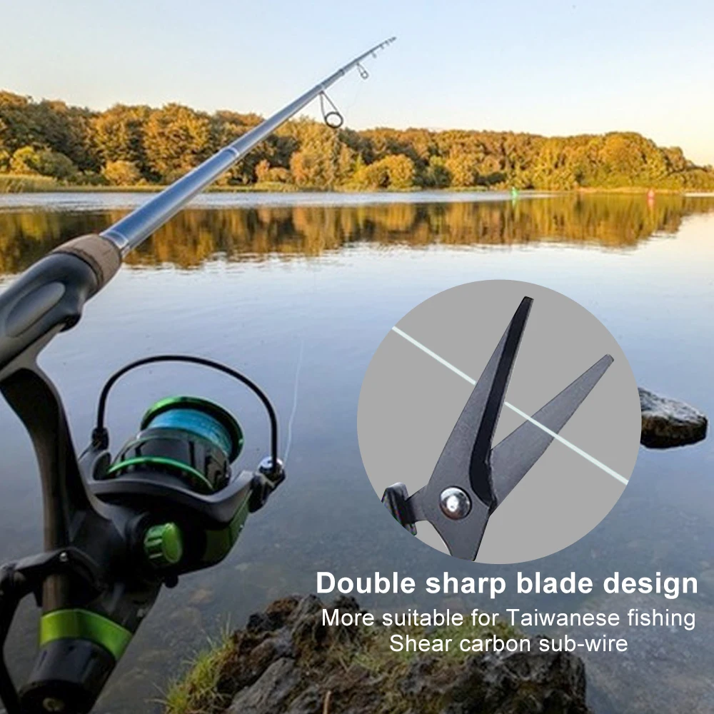 Tijeras de pesca multifunción en acero inoxidable con alicates y corte - imagen 4