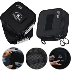 Organizador para acampar al aire libre, bolsa de almacenamiento Molle para acampar, bolsa de almacenamiento multifuncional impermeable con parche de gancho y bucles escrito a mano