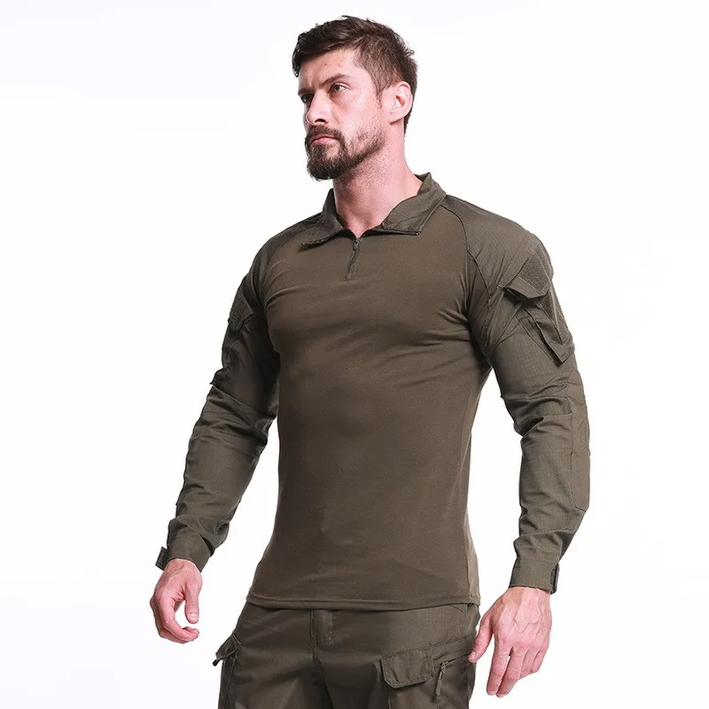 Camisa táctica de gran tamaño para S-4XL, uniforme de camuflaje al aire libre, ropa de combate, Tops militares de entrenamiento de senderismo, camisa de manga larga para fanáticos del ejército - imagen 2