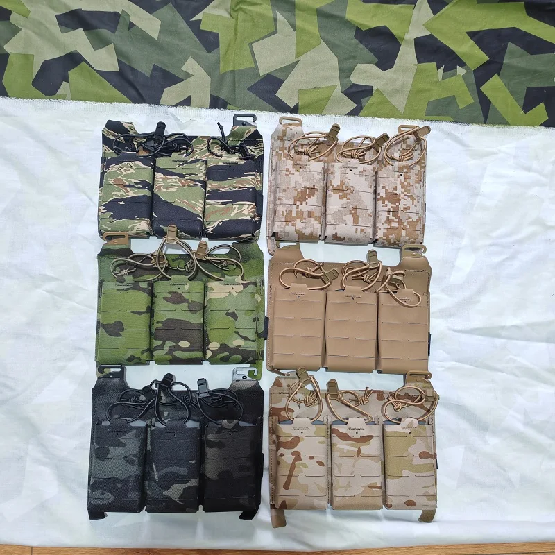 Bolsa portacargadores triple MOLLE – Compatible con chalecos tácticos
