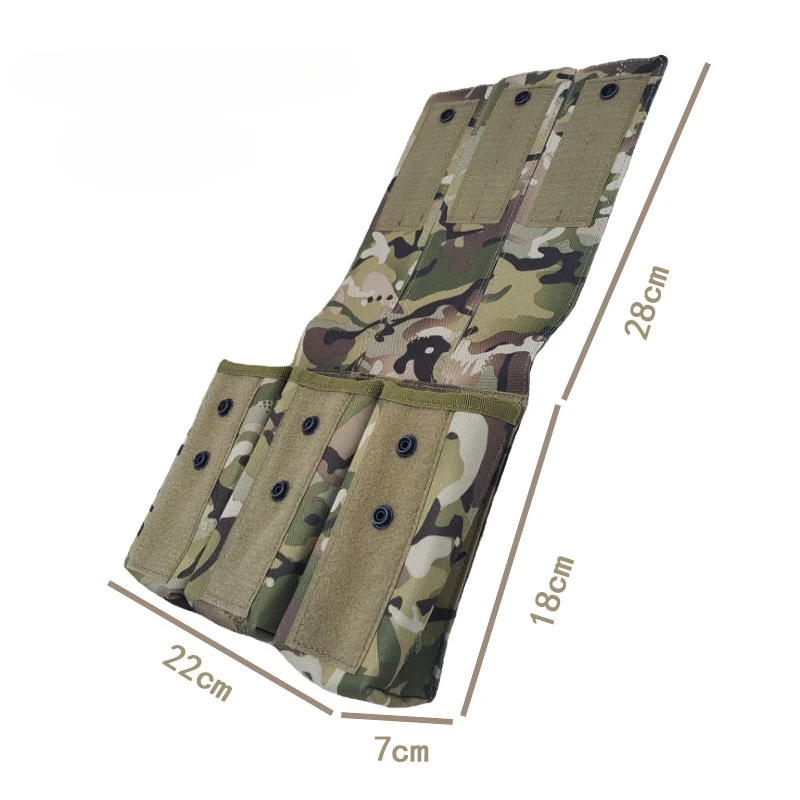Bolsa táctica AK Triple MOLLE para revistas, soporte para pistola Airsoft, bolsa con Clip de camuflaje para funda de Rifle M4, accesorios de caza - imagen 5