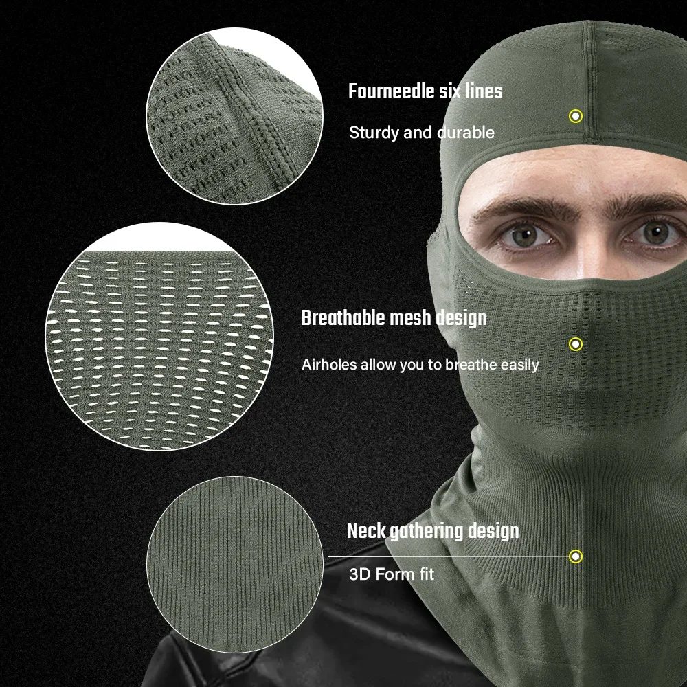 Máscara facial completa para motocicleta, pasamontañas transpirable, absorbente de sudor, equipo de motocicleta para motociclista, moto de carreras de motocross - imagen 2