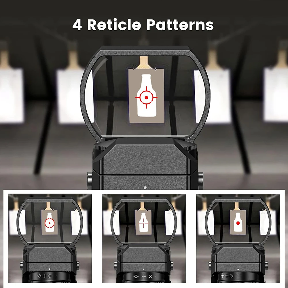 Mira telescópica táctica con punto rojo y verde, óptica de caza, mira réflex con riel de 20mm - imagen 4