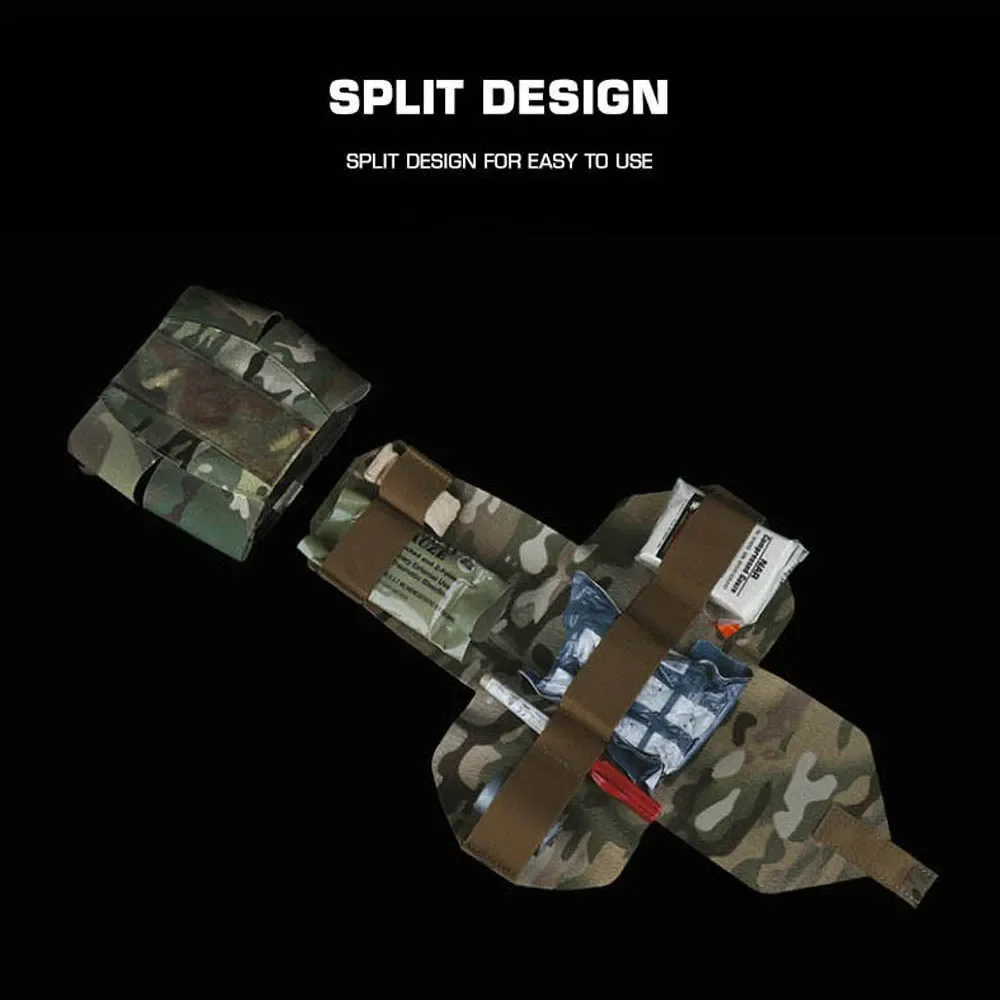 Bolsa para traumatismos para acampar al aire libre, sistema MOLLE, separación rápida, caza, combate, entrenamiento, supervivencia, herramientas médicas de emergencia, bolsa de almacenamiento - imagen 5