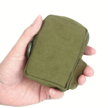 Bolsa táctica MOLLE de cintura negra, bolsillo frontal con cremallera - imagen 2