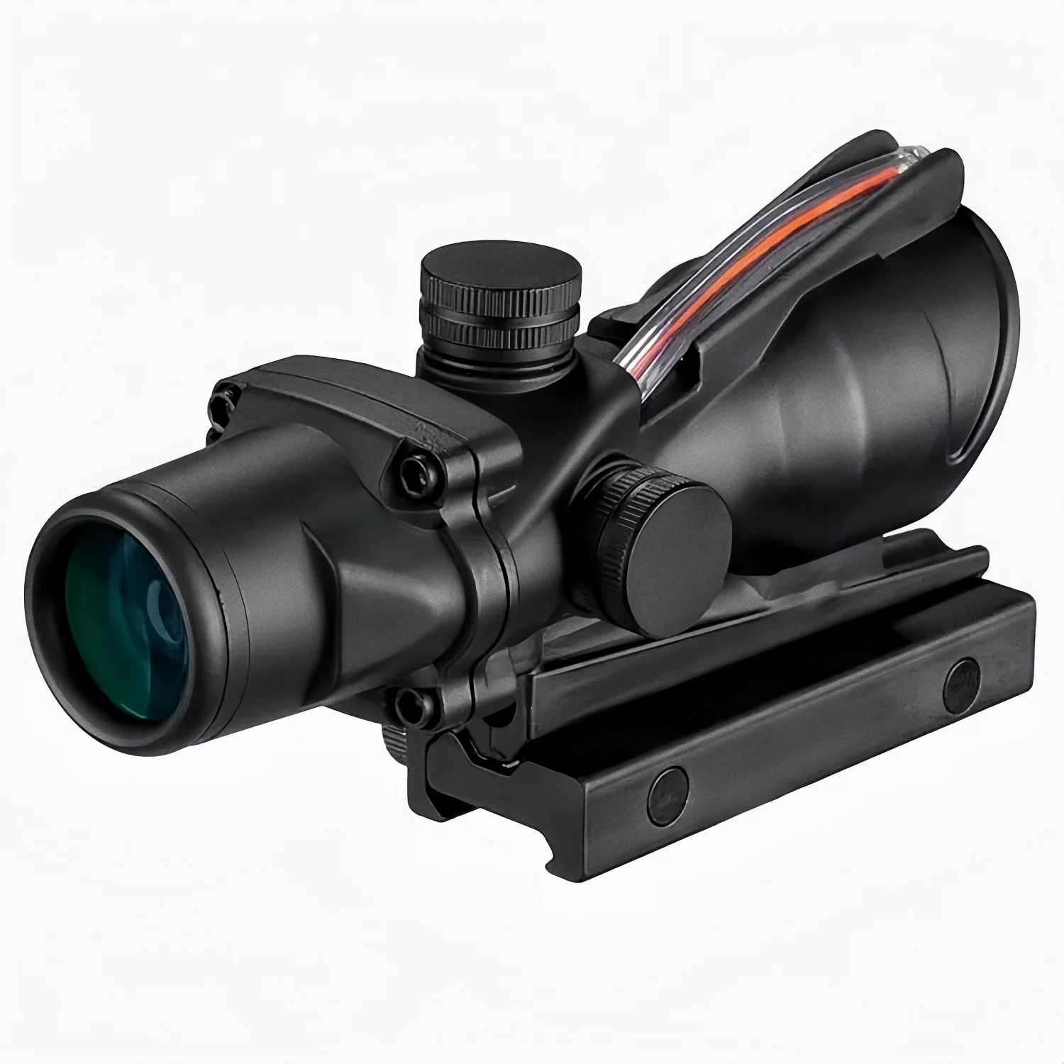 Mira telescópica táctica de caza 4X32, fibra óptica Real, punto rojo Grenn, retícula grabada iluminada, mira óptica - imagen 4