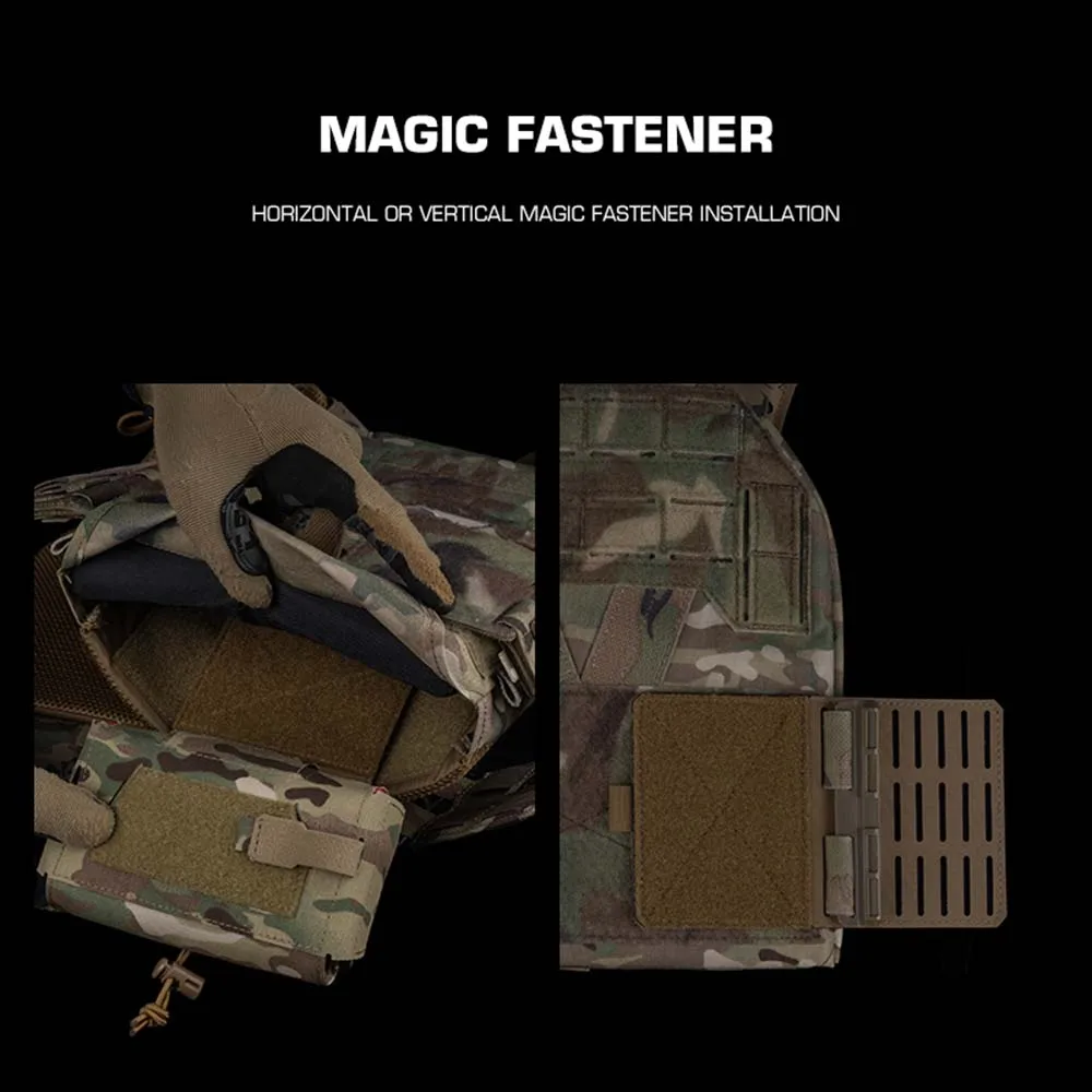 Panel táctico MOLLE, portador de placa colgante Universal de doble cara, bolsa para revistas con alas laterales, soporte para Radio, bolsa colgante, equipo colgante - imagen 5