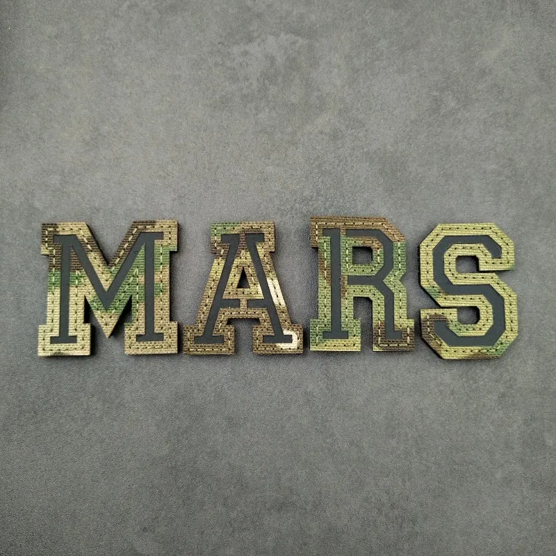 26 letras en inglés cortadas con láser, gancho reflectante y aspecto de camuflaje, combinación libre, brazalete, insignia de moral DIY, paquete de pegatinas - imagen 2
