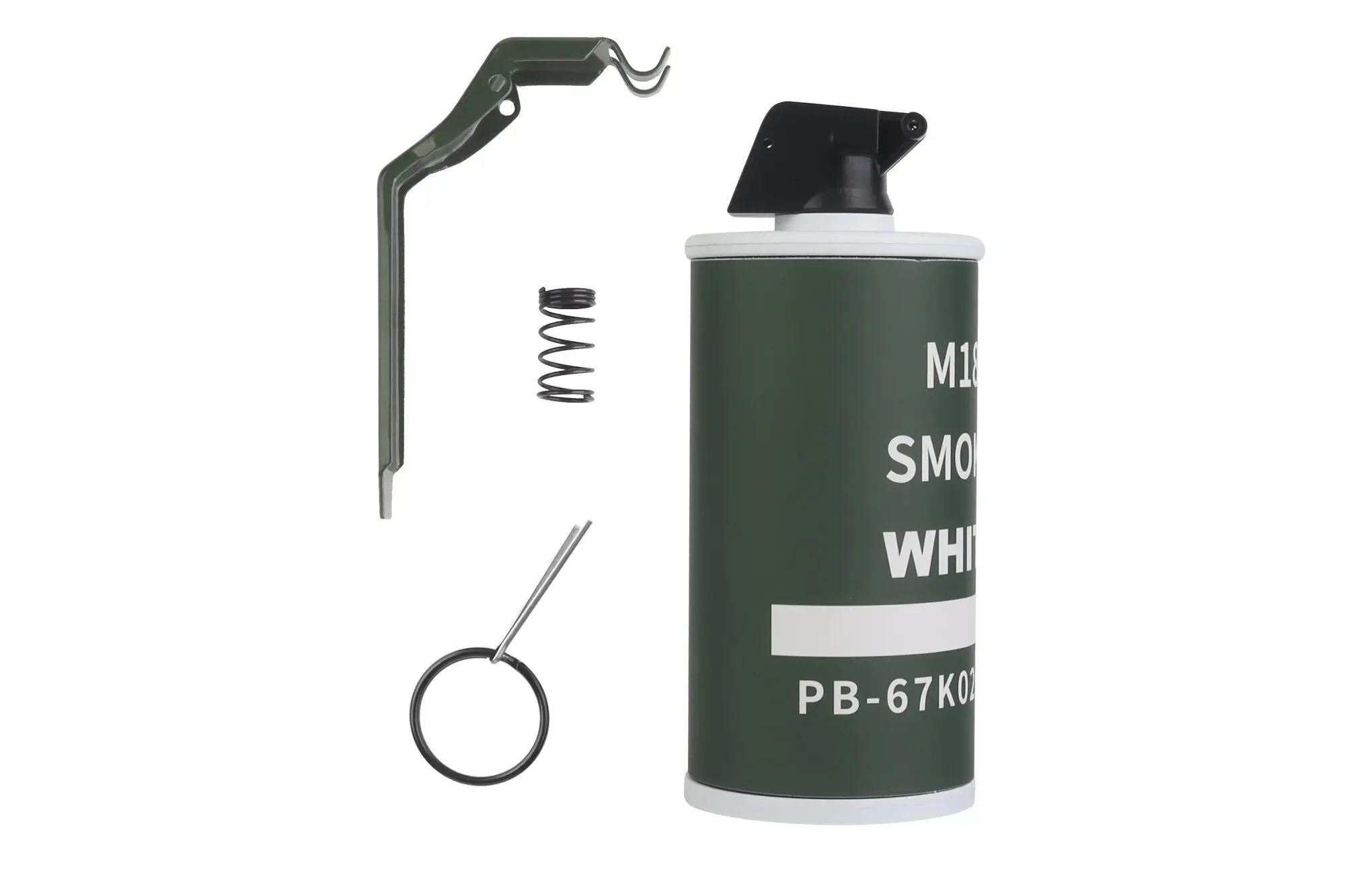 Modelo simulado M18 de mano, juguetes de tanque de almacenamiento de modelo de granada estática de ventilador del ejército, para accesorios de película, juego de Paintball al aire libre - imagen 4