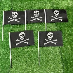 Bandera pirata Jolly Roger pequeña calavera y huesos cruzados