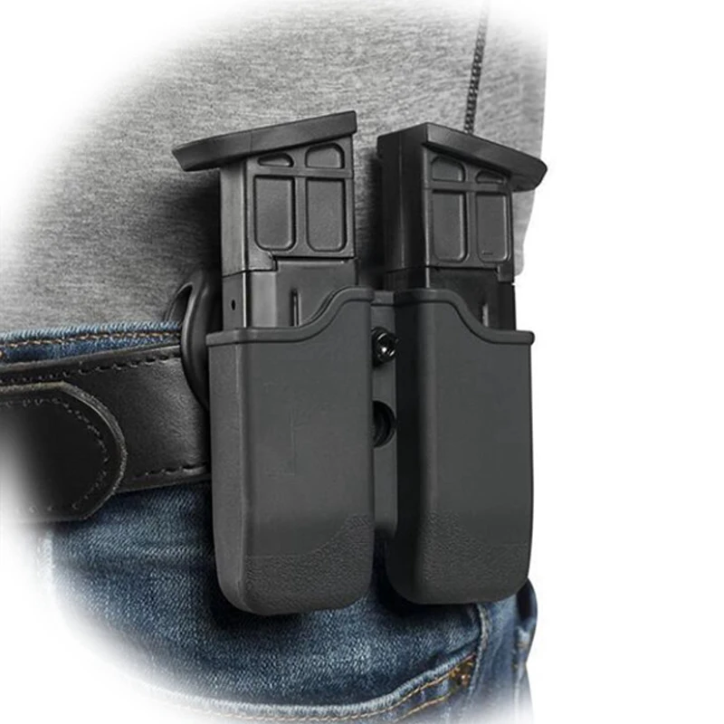 Bolsas tácticas para revistas dobles de 9mm para Glock 17 Beretta M9 M92 Colt 1911, funda Universal para caza de 9mm.40 Mag - imagen 5