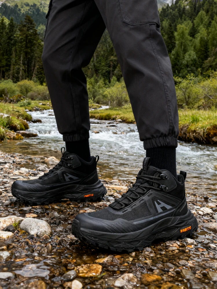 Botas de senderismo HUMTTO, zapatos de caza impermeables para hombre, botas tácticas de malla para combate en el desierto, botines informales para hombre, zapatillas de viaje mountian - imagen 5