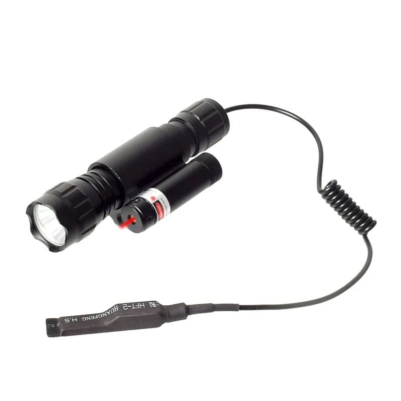 Linterna táctica de 1200 lúmenes T6, arma de luz recargable, interruptor de presión de luz para cargador de carril Picatinny, riel de 20mm - imagen 2