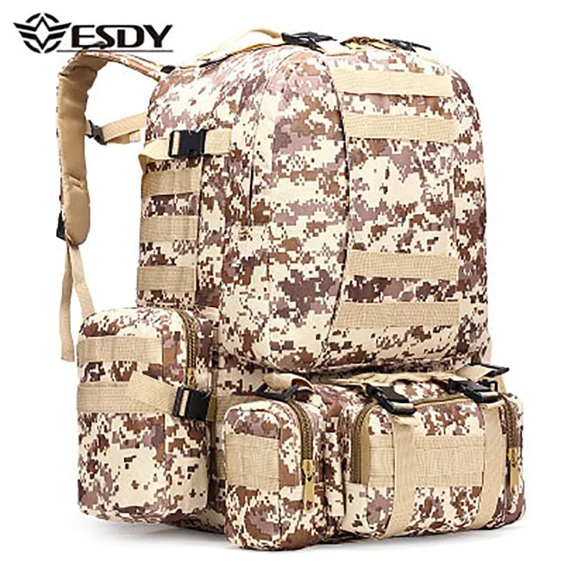 Mochila de senderismo para deportes al aire libre, bolsa de camuflaje impermeable para caza, Camping, Trekking, escalada táctica - imagen 2