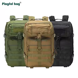 Mochila deportiva táctica 45L, mochila de Montañismo para viajes al aire libre, bolsa de caza y pesca impermeable duradera AVA43