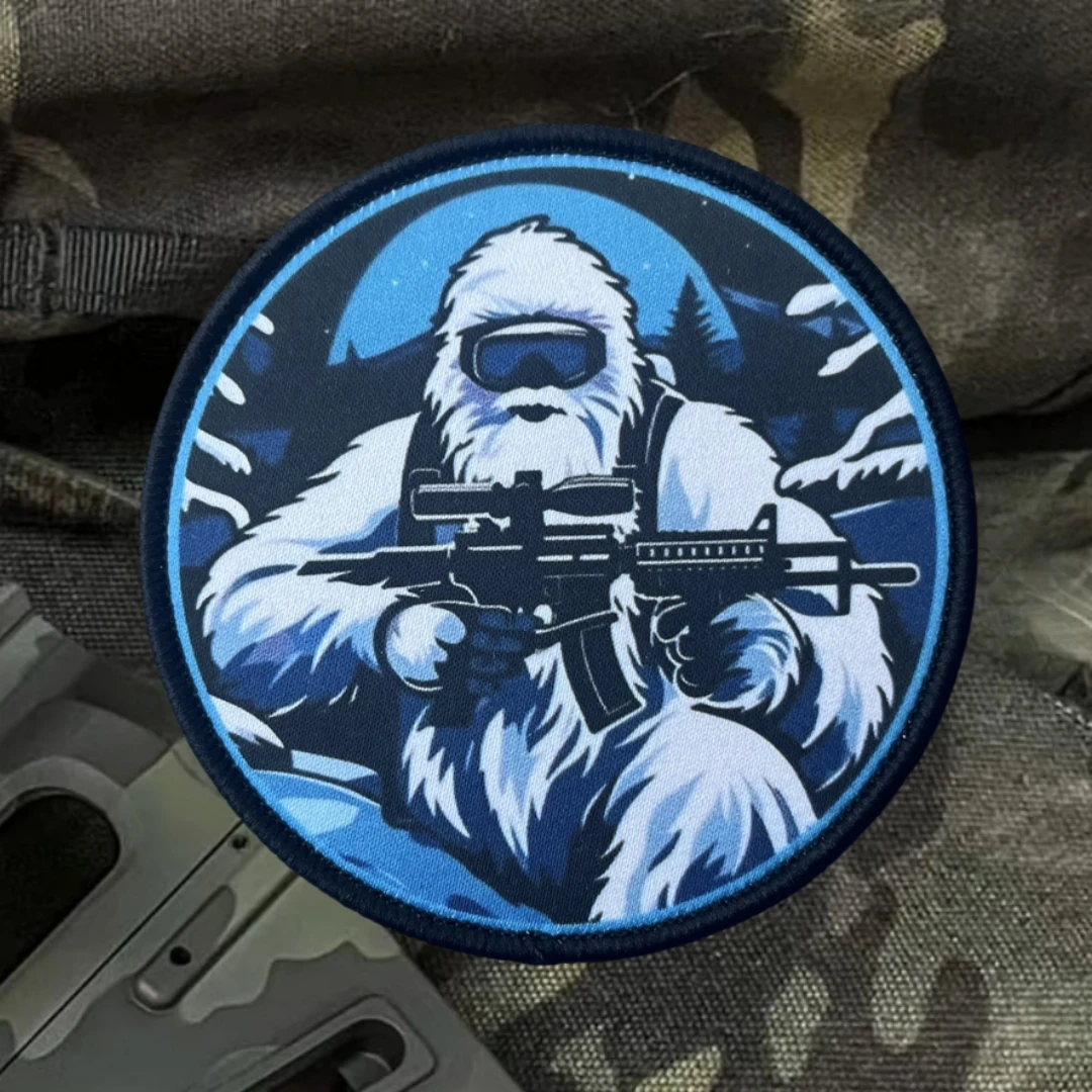 Parche táctico de la patrulla Yeti alpina, insignia de moral táctica, parches de gancho y bucle impresos en ropa, brazalete militar, pegatina para mochila - imagen 4
