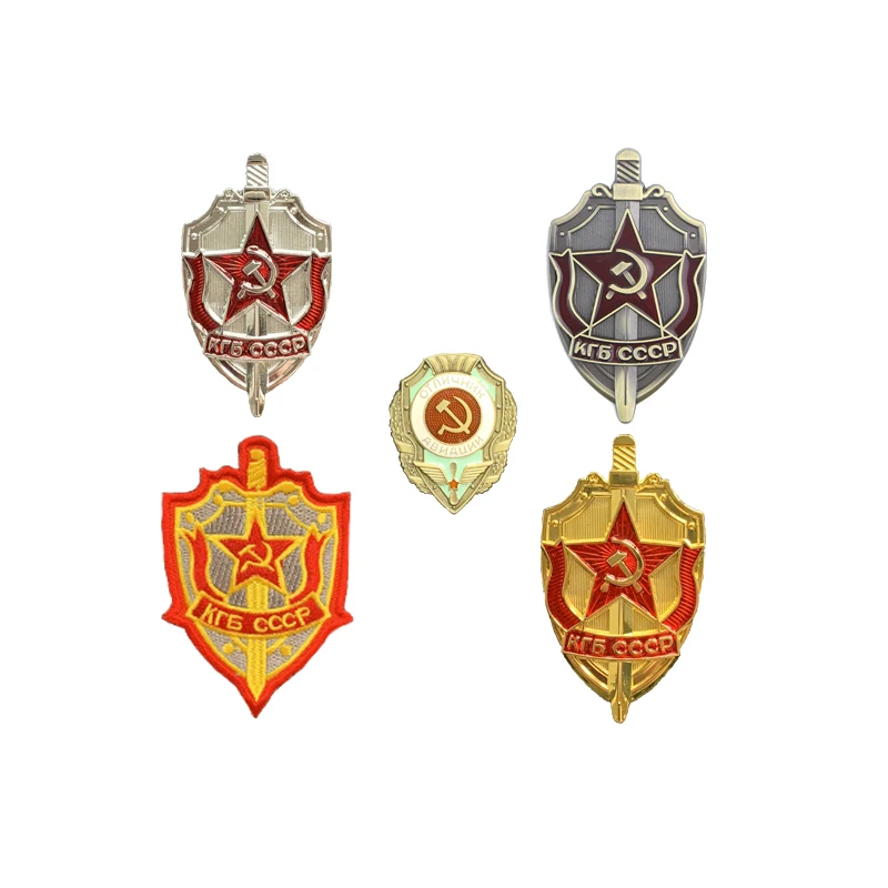 Insignias de metal URSS con ganchos - KGB/CCCP para ropa - imagen 5