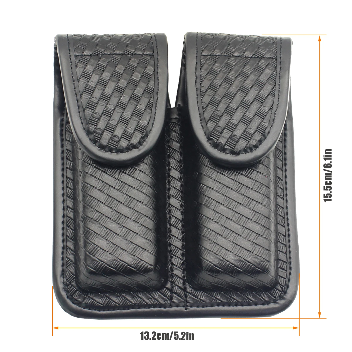 ROCOTACTICAL Bolsa doble para revistas de tejido de cesta, bolsa doble con cierre para pistola doble, para cinturones de trabajo de 2,25 ", compatible con Glock 17 - imagen 3