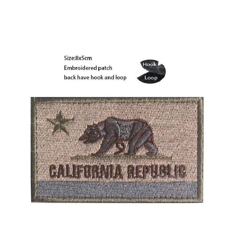 Parche reflectante IR para ropa, bordado del Estado de California, gran oferta, 51st, con gancho para mochila - imagen 5