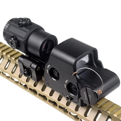 Mira telescópica fija E*t*ch G33 G43 G45 558 con aumento 3X 5X, desmontaje rápido y abatible para Airsoft, caza y colimador