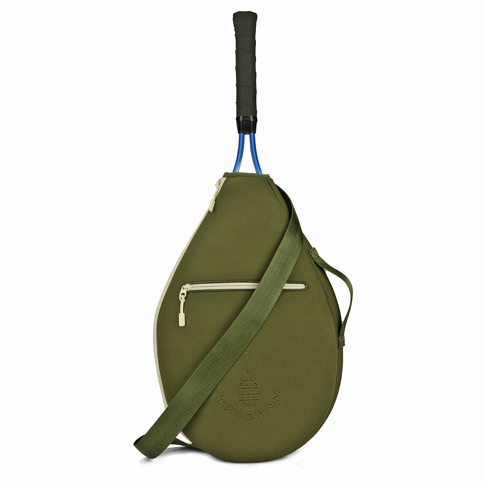 Tourbon Tote Bolsa para raqueta de tenis Entrenamiento deportivo Bandolera Bolsa de tenis Neopreno Peso ligero Correa ajustable al aire libre