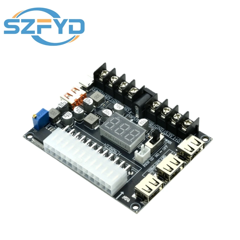 Adaptador de corriente ATX con voltaje ajustable y display rojo - imagen 2