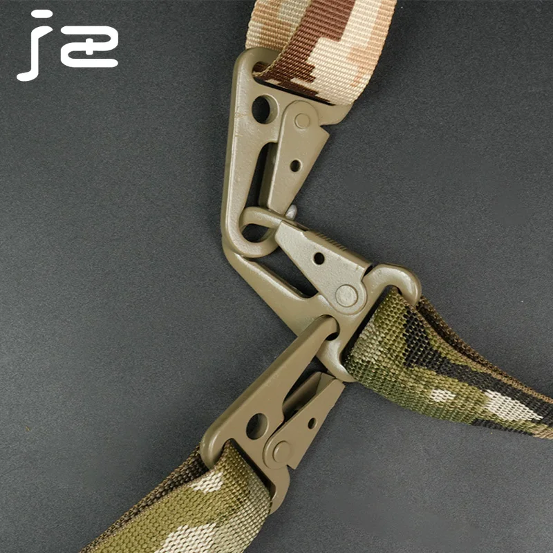 Hebilla de acero táctica, hombreras de 2 puntos, correa de engranaje, equipo de tiro, eslinga ajustable de 100MM ~ 150MM, aceptable, 10kg - imagen 3