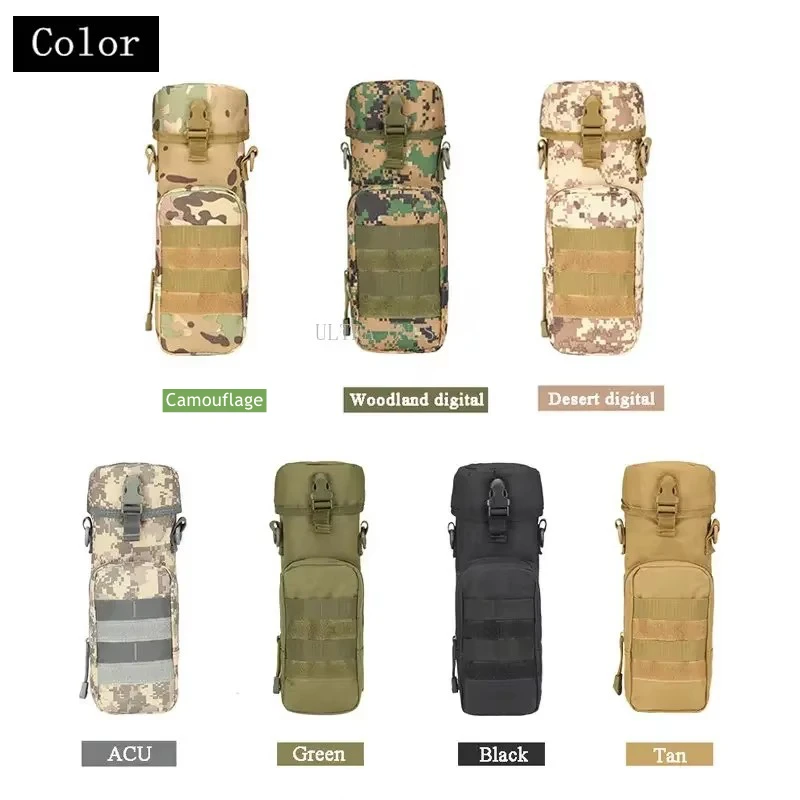 Bolsa táctica para hervidor de agua, bolsa impermeable para botella de agua Molle, senderismo al aire libre, caza, bolsas para hervidor de entrenamiento para acampada - imagen 2