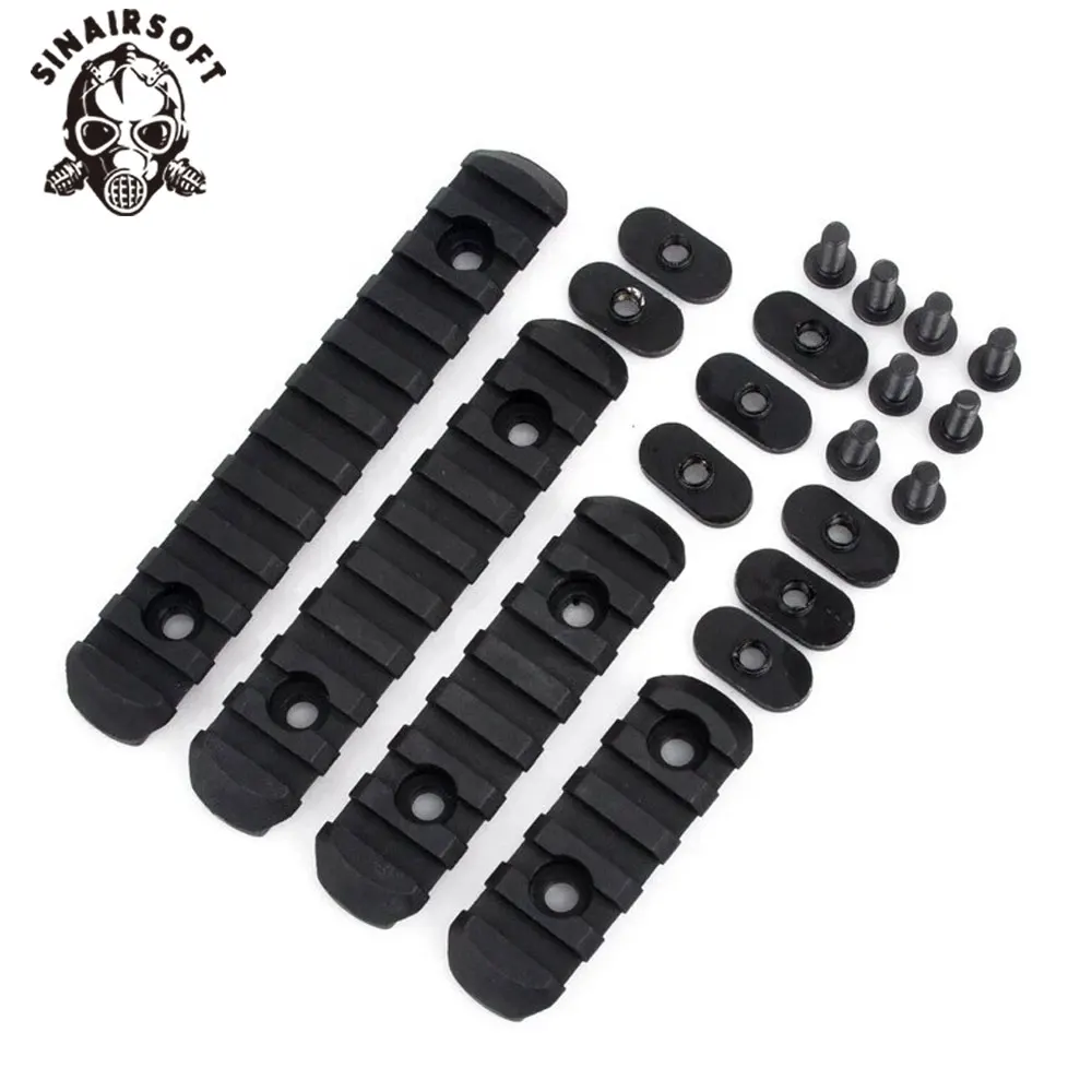 4 unids/set de plástico Picatinny Weaver Rail segmento guardamanos sección de riel para M-LOK instalar linternas, etc. Accesorios de caza - imagen 4
