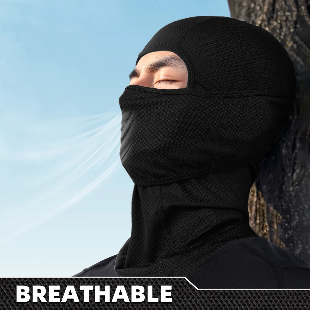 Máscara facial completa pasamontañas deportivo transpirable fresco protección UV cubierta facial polaina de cuello al aire libre para senderismo pesca correr ciclismo - imagen 5