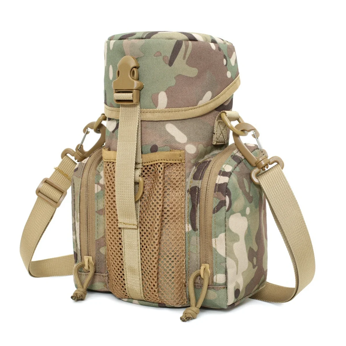 Bolsa para botella de agua portátil, bolso cruzado táctico para exteriores, soporte multifuncional para botella de agua deportiva para uso en la playa - imagen 3