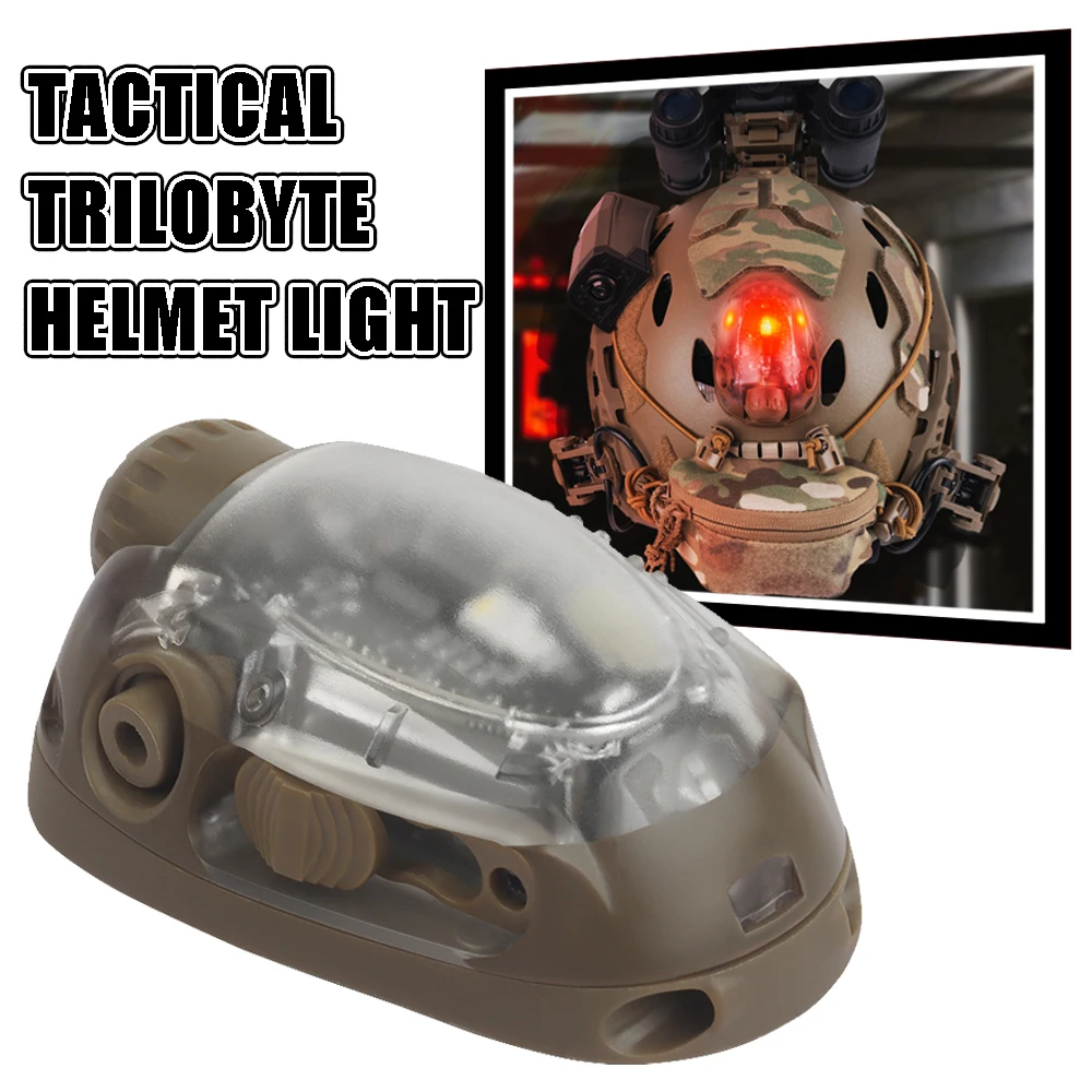Luz de señal táctica para casco con blanco, verde, rojo y IR, operación con una sola mano, lámpara de identificación de supervivencia de mariquita para exteriores