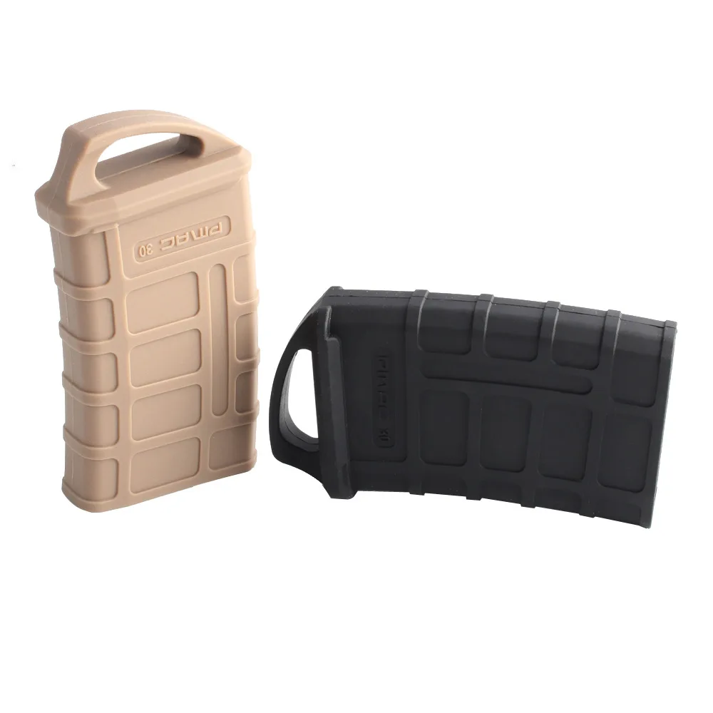 Funda de goma táctica de 1/5 piezas M4/M16 para cargador rápido 5,56 Mag, funda de goma antideslizante para pistola, accesorios de caza de balas suaves