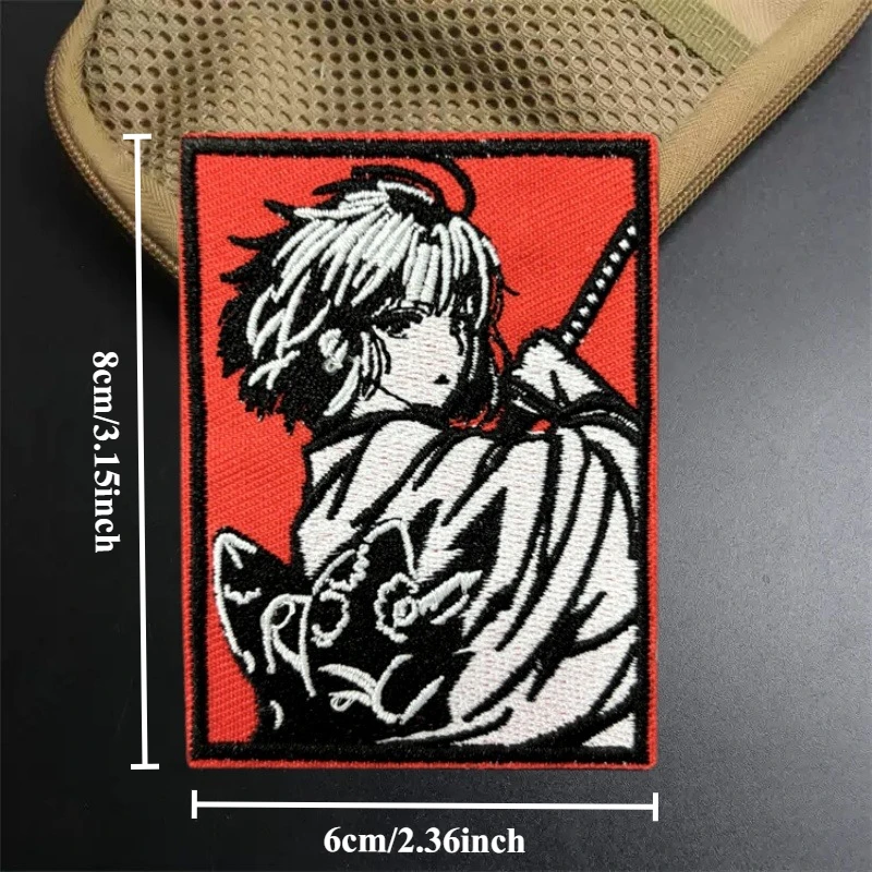 Parche bordado de Chica de Anime para ropa, insignia de moral táctica, parche militar con gancho, pegatinas para brazalete de mochila - imagen 5