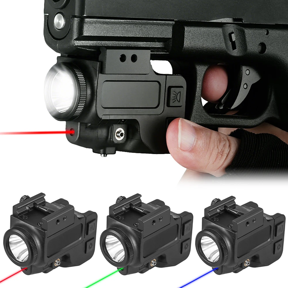 Luz para pistola, mira láser combinada, linterna de 800 lúmenes, mira láser, luces tácticas para pistola, escopetas, Rifle, antorcha Airsoft