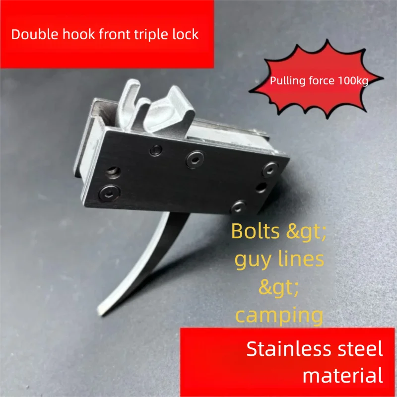 Dispositivo de liberación frontal de tres eslabones, dispositivo de liberación de cuerda de arco, capacidad de carga, 220 libras, resistente, seguro y flexible