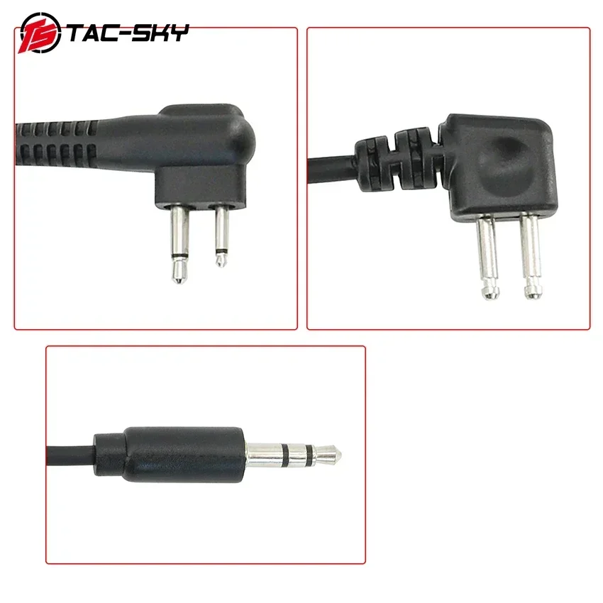 Con adaptador de micrófono de audio de 3,5 mm, cable de 2 pines Push To Talk, compatible con auriculares COMTA XPI, walkie talkie Motorola - imagen 4